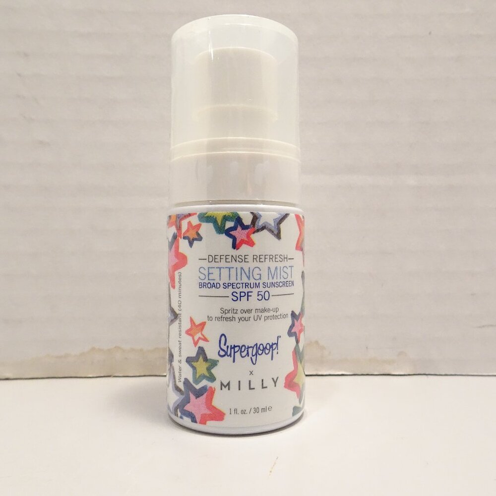 SUPERGOOP! x Milly DEFENSE REFRESH SETTING MIST SPF 40 1 OZ NEW